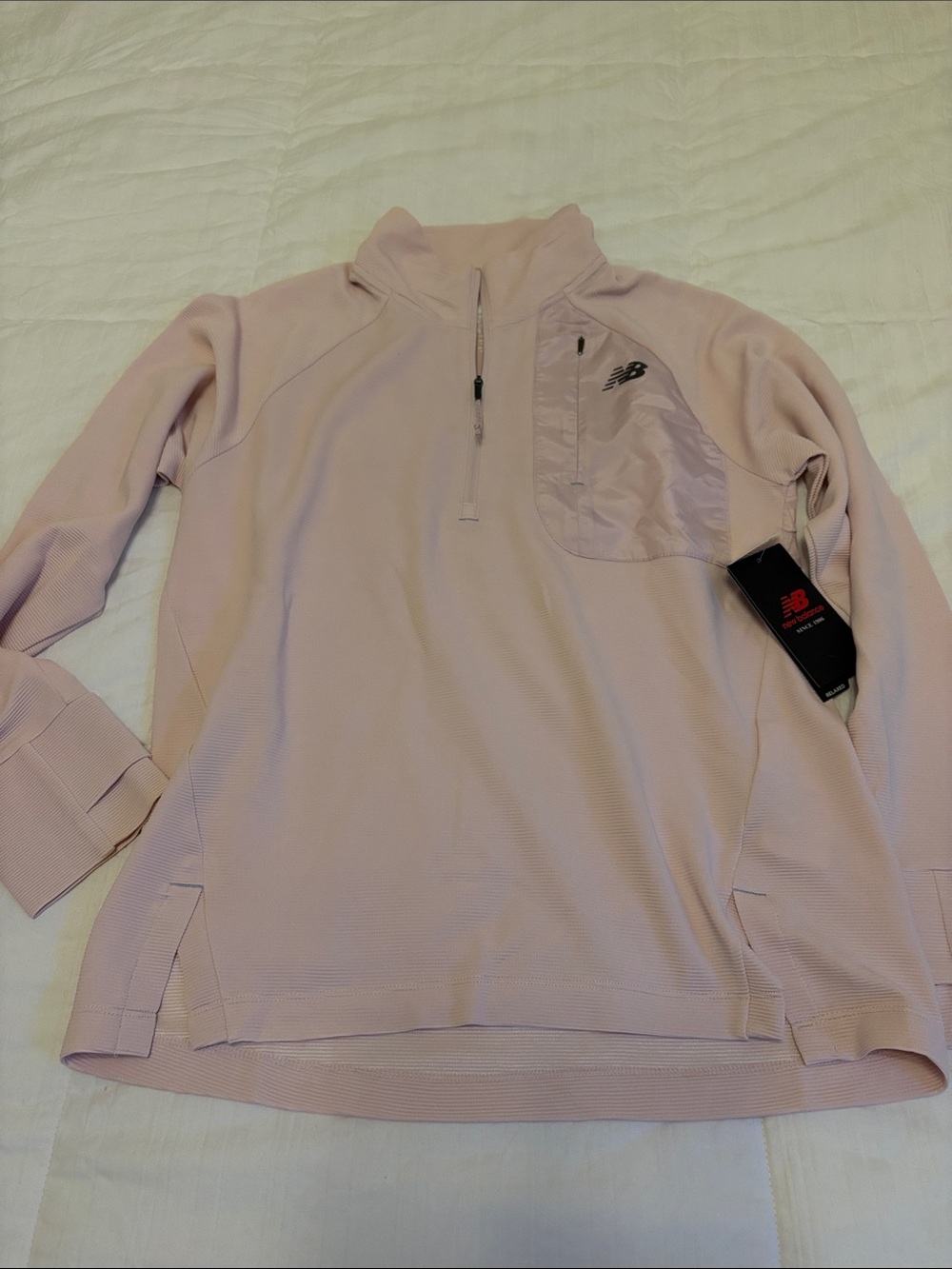 New Balance Q Speed Shift 1/2 Zip Women’s Stone Pink Pullover Sz S